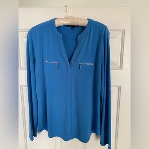 INC International Concepts blue blouse, medium